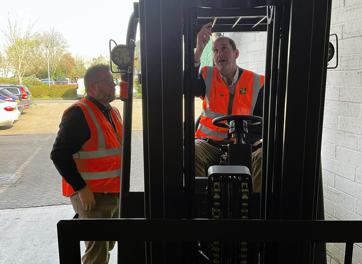 Lee Dillon MP visit to Newbury-based forklift supplier Stacatruc