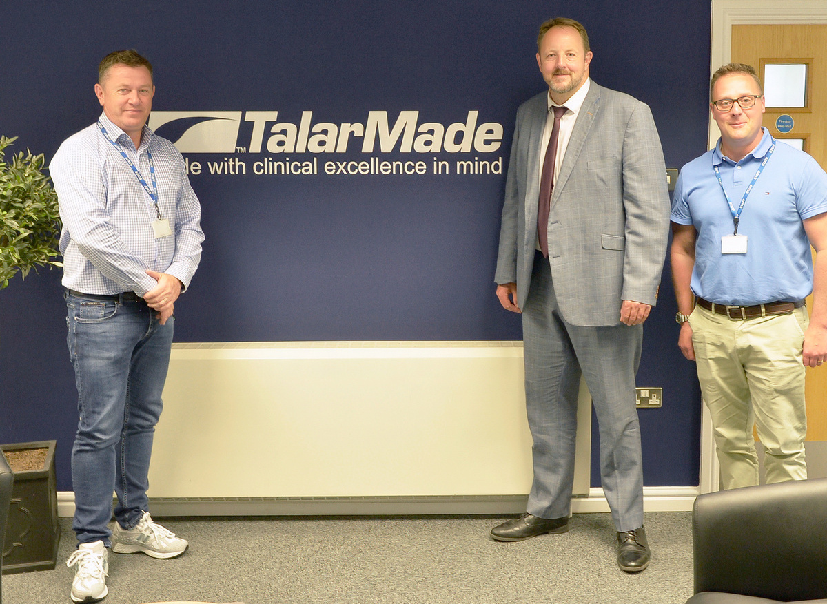 Toby Perkins MP visit to medical device manufacturer TalarMade Ltd
