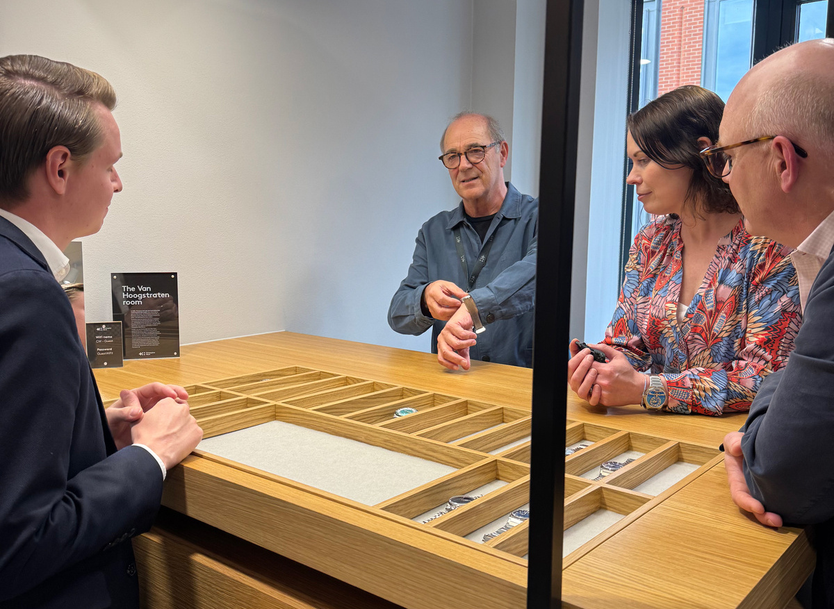 Joshua Reynolds MP visit to watchmaker Christopher Ward