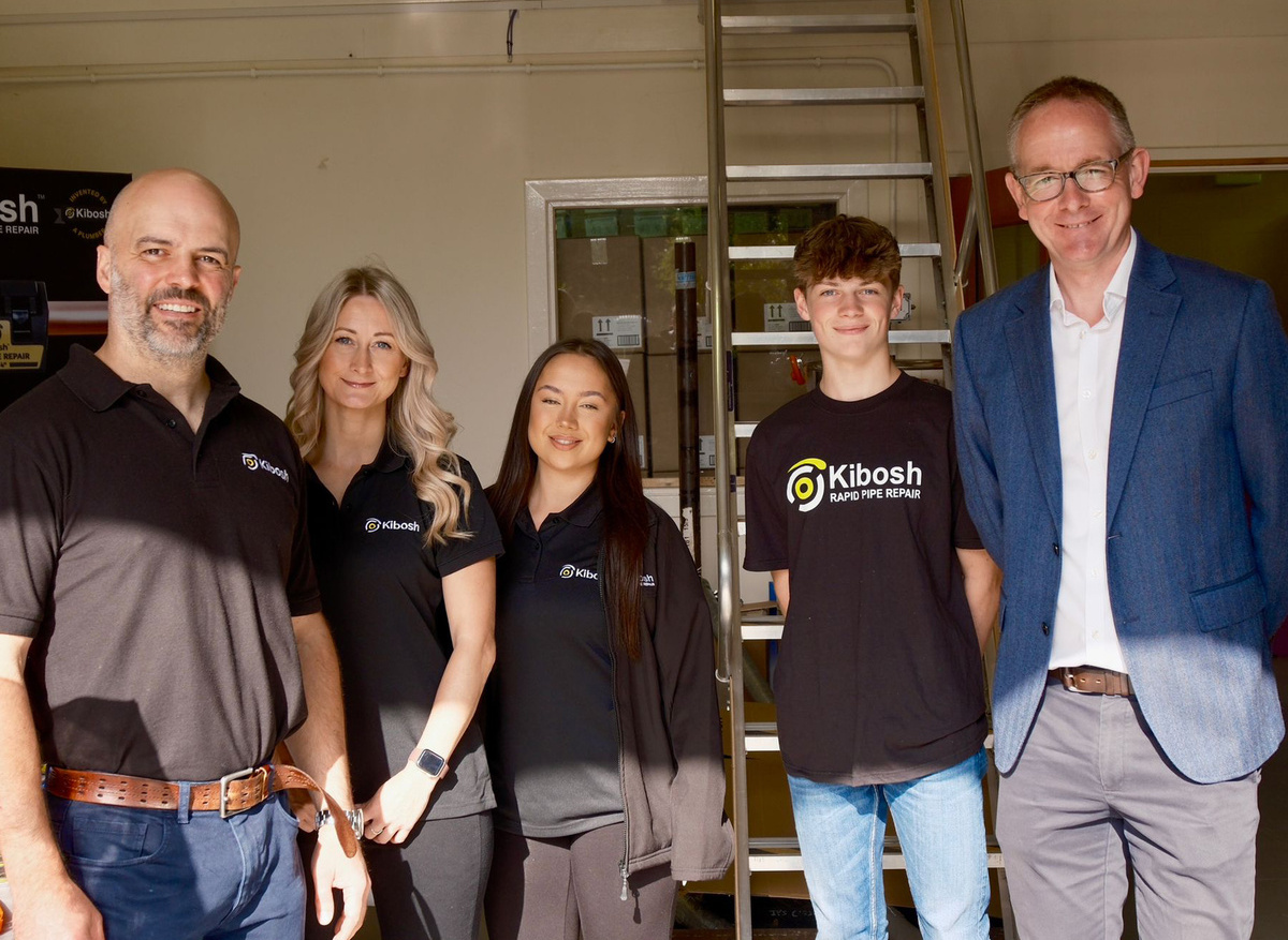 John Lamont MP visiting Kibosh Pipe Repair
